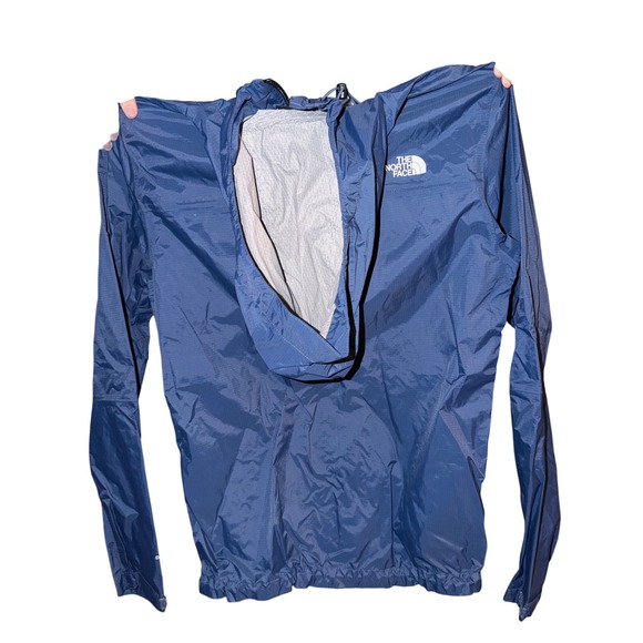 The North Face Mens Lightweight Rain Jacket Full Zip Hooded Blue Small - Picture 2 of 7